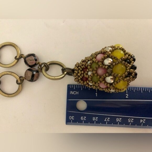 Anthropologie Pam Hiran Beaded Teardrop Pendant Necklace - Picture 6 of 8